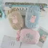 Novas manguitos femininos de outono e inverno para estudantes, anti-manchas, quentes, de flanela, para escritório e casa, atacado, manguitos fofos de desenho animado