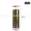 Frasco Cilíndrico de Almacenamiento de Alto Borosilicato 100 mm de Alto Transparencia Frasco Sellado Tarro para Granos de Té de Cocina Tapa de Bambú Botella de Embalaje