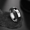 Europa y Estados Unidos suministro transfronterizo de joyería acero inoxidable moda simple 8mm biselado brillante con un anillo de diamante se puede surtido mixto