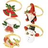 Guirlanda de Rena de Natal Papai Noel Floco de Neve Porta-Guardanapo Suporte de Guardanapo Decoração de Hotel Fivela de Guardanapo Mais Vendido na Amazon