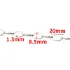 Cadena de Acero Inoxidable con Cadena Cruzada Cuadrada Irregular Cadena para Collar Pulsera Materiales para DIY Accesorios Hechos a Mano Cadena Personalizada