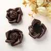 Tela satinada rizada de temperamento retro de nicho camelia banda para el cabello diy tocado corsage femenino accesorios para ropa al por mayor