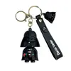 Llavero de muñeco samurái blanco y negro de Star Wars transfronterizo, llavero de pareja de PVC exquisito para llave de coche, muñeco al por mayor