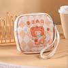 Absorvente higiênico fofo para meninas, desenho animado, grande capacidade de armazenamento, bolsa de higiene da tia, bolsa de mão portátil para cosméticos de estudante