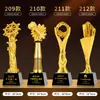 Trofeo de Cristal de Resina Nuevo 2025 Medalla Hecha a Medida Atmosférico de Gama Alta Creativo Campeón de Concurso de Canto Niños