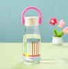 Nueva Taza de Vidrio de Borosilicato Alto, Ligera, Translúcida, Resistente a Altas Temperaturas, Taza Portátil Estilo Lindo para Mujeres, Taza con Flores Horneadas a Alta Temperatura al por Mayor