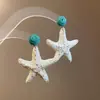 Pendientes de Flor de Tela para Jardín de Monet Super Hada Dulce Temperamento Pendientes Versátiles Moda Alto Sentido de Gama Pendientes Nicho para Mujeres