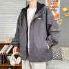 Conjunto de dos piezas estilo ins para otoño e invierno para hombres y mujeres, marca de moda americana de alta calle, chaqueta con capucha de corte holgado, cortavientos, camisa con cremallera
