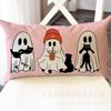 Popular Transfronterizo Fantasma Gato Negro Murciélago Almohada de Mesita de Noche Cojín de Sofá Funda para Cojín Lumbar Venta al por Mayor Personalización de Comercio Electrónico