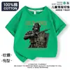 Camiseta Delta Force Infantil Merchandising de Videojuego Azul Oscuro Manga Corta Ropa para Niños Ropa de Operador Weilong Top de Algodón Puro