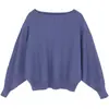 Suéter de Manga Murciélago Nuevo Estilo Japonés y Coreano Otoño e Invierno 2024 para Mujer, Holgado Estilo Perezoso, Camiseta Base de Punto en stock Venta al por mayor para Mujer