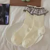 2026 Novas Meias de Renda Femininas Meia-calça de Algodão para Primavera e Outono Meias JK Lolita Doce Japonesas Meias Longas Estilo Ballet