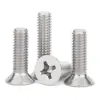 Tornillos para Máquina de Acero Inoxidable 304 de Cabeza Plana Phillips Tornillos para Máquina Km Tornillos Pequeños M3.5M4M5M6M8