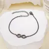 Tohm Espejo Acero Inoxidable Pulsera de Figura 8 Infinito Eterno Versátil Número 8 Pulsera de la Suerte Joyería