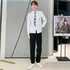 Conjunto de Uniforme Escolar Uniforme de Classe Outono Estilo Universitário Ensino Fundamental e Médio Camisas Masculinas e Femininas Peça Única Suave Saia Longa JK Uniforme