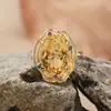 Anel Colorido de Topázio Citrino Ametista Natural Prata de Lei S925 Joias Coloridas Venda Quente Xiaohongshu Douyin Atacado