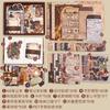 Set de Materiales para Libreta Retro Ziyi Sentido de Época Literaria Pegatinas Cinta Papel de Fondo Collage Caja de Regalo