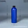 Suministro del Fabricante Material HDPE 28 dientes 500ML Azul Hombro Redondo Botella de Plástico Botella Dispensadora de Limpiador Líquido