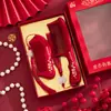Peine y Espejo de Boda Set, un Par de Cajas de Boda Nuevas, Set Completo de Dote de Novia Rojo, Colección de Artículos de Boda de Alta Gama