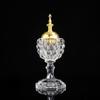 Horno de Aromaterapia de Cristal con Patrón Dorado Transfronterizo Adornos para Sala de Estar de Medio Oriente Ahumador de Carbón Horno de Incienso Árabe Candelabro de Escritorio