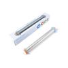 Rodillo de acero inoxidable ajustable de 17 pulgadas con escala de grosor ajustable, herramienta para amasar masa de cuero y harina.