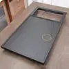 Bandeja de té de piedra negra sintética para uso doméstico, integrada con tetera, juego de oficina totalmente automático, bandeja de té de piedra integrada