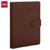 Deli 3151 Cuaderno de Notas de Cuero de Hojas Sueltas A5/100 Páginas Diario Suministros de Oficina