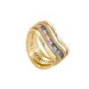 Anillo de hombre de hip-hop europeo y americano, anillo cuadrado de zircón con color de escalera, anillo de personalidad irregular de moda, accesorios de hip-hop para hombre