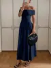 Vestido Longo Bodycon Europeu 2026 de Um Ombro Afinando Cintura Marcada Toque de Luxo Franzido Caimento Formal Vestido Longo