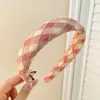 Pente de Cabelo com Laço de Bolinhas em Cetim Suave Estilo Coreano, Faixa de Cabeça para Mulheres, Grampo de Cabelo de Moda de Luxo de Alta Qualidade, Faixa de Cabeça com Coroa Alta