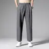 Calças de Trabalho Acolchoadas com Lã, Grossas, Cor Sólida, Calças Casuais Jogger para Homem, Caimento Solto, Calças de Trabalho Elásticas