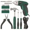 Juego de destornilladores manuales y eléctricos, destornillador pequeño para el hogar, taladro manual, juego de herramientas inalámbricas multifuncional, herramienta eléctrica