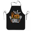E-commerce transfronterizo caliente barbacoa divertida estampado impermeable simple cuello colgante alto valor de color delantal estampado de letras