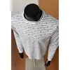 Outono de 2026 Novo Estilo Estilo de Hong Kong Molde Falso Tamanho Plus T-shirt com Estampa Listrada M-5X HT261156-P16