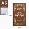 Planejador de Agenda em Inglês 2027 Planejador Diário de 365 Dias Caderno Portátil Caderno Transfronteiriço Calendário Anual Fábrica