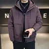 2026 Nueva Chaqueta de Algodón de Doble Capa para Hombre con Capucha, Elegante y Versátil, Ropa Urbana de Moda para Hombre, Top para Exteriores