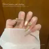 Accesorios para Uñas K9 Amarillo Claro Pedrería de Uñas Tendencia Lujo Respaldo Puntiagudo Versátil Cuadrado Grueso Lágrima Irregular Pedrería para Uñas