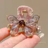 Presilha de cabelo flor de acetato simples e elegante para mulheres, novo modelo 2026, presilha para a parte de trás da cabeça, grampo para meio rabo de cavalo, presilha de tubarão