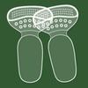 GEL dois em um patch traseiro sapatos de salto alto macio anti-desgaste anti-queda almofada de calcanhar ajuste de código partícula massagem almofada de meio número
