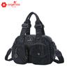 Angelkiss Bolsa de Mano Casual Retro Lavada Multifuncional Gran Capacidad Nicho Hombro Único Cruzada