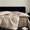 Sensação de luxo~100S Jacquard Embossado 100% Algodão Escovado Conjunto de Quatro Peças Estilo Retrô Algodão Puro Trama Grossa Lençol com Elástico Capa de Edredom Roupa de Cama 4