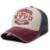 Gorra de béisbol estampada vintage desgastada transfronteriza marca de tendencia para hombre sombrero de pico protección solar sombrero bordado estilo para hombre y mujer