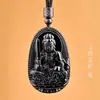 Collar Colgante Buda Ardiente del Zodiaco de Obsidiana Natural Estilo Nacional Ocho Diosas Protectoras Colgante para Hombres y Mujeres