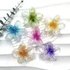Novedad Pinza de Flor de Huevo Pinza de Pelo de Flor de Colores Retro Europea y Americana Pinza Lateral para Cabello de Mujer Pinza de Tiburón para Media Cabeza