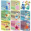 Rompecabezas para niños Pegatinas artesanales hechas a mano Pegatinas de premio para maestros Pegatinas de collage de animales marinos Pegatinas de papel