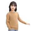 Suéter de Cachemira para Niños Cuello Medio Tortuga Suéter para Niñas Niños Medianos y Grandes Niños Color Puro Jersey Grueso para Fondo Grueso y Cálido
