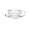 Taza de Café de Lunares 2023 Taza de Latte Rayada Taza de Té de Flor de Vidrio Set Venta al por Mayor Tendencia Nacional Estilo Igual a Luckin Taza de Latte
