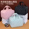 Bolsa de Maquiagem de Três Camadas com Nove Compartimentos e Bolinhas, Grande Capacidade, Alta Aparência, Bolsa de Higiene Pessoal para Viagem, Bolsa de Armazenamento de Cosméticos Portátil de Mão