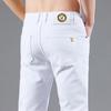 Marca de moda de Hong Kong Jeans negros para hombre Verano Nuevo Juventud Ajuste ceñido Pantalones rectos pequeños Marca de moda Europeo Delgado