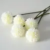 Flor Artificial de Cabeza Única de Otoño Diente de León Bola Pequeña Crisantemo Flor Artificial Decoración para el Hogar Sala de Estar Accesorios para Estudio de Fotografía de Bodas Venta al por Mayor